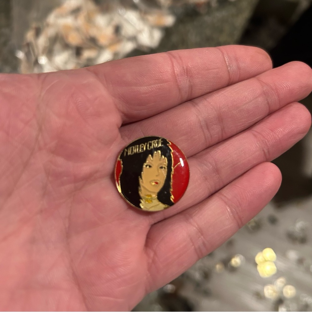 Motley Crue vintage collectible pin 90s retro